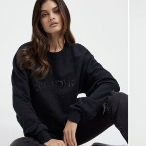 Good American Scorpio boyfriend sweatshirt black size 0 small medium